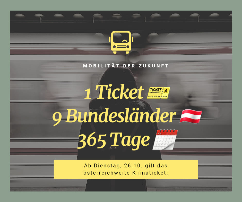 1 Ticket für Öffis in ganz Österreich
